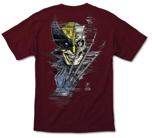 Primitive T-Shirt Marvel Wolverine Burgundy