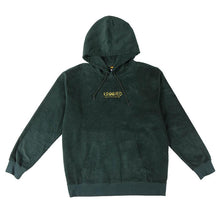 Load image into Gallery viewer, KROOKED - KROOKED EYES CORDUROY MENS HOODIE DARK GREEN