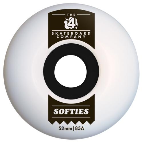 4 SKATEBOARD CO - SOFTIES 52mm  85A SKATEBOARD WHEELS