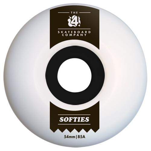 4 SKATEBOARD CO - SOFTIES 54MM 85A SKATEBOARD WHEELS