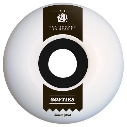4 SKATEBOARD CO - SOFTIES 56MM 85A SKATEBOARD WHEELS