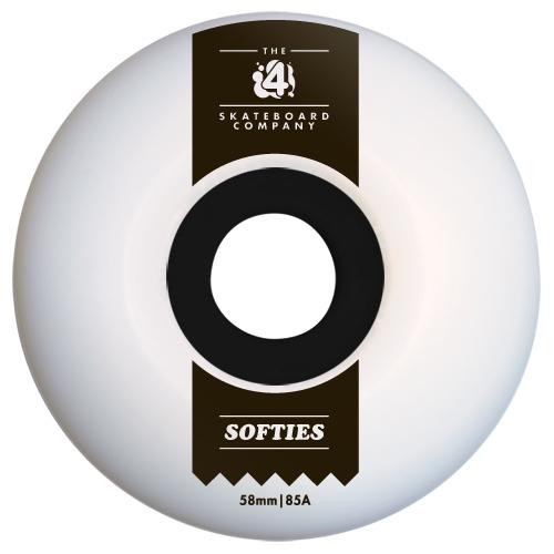 4 SKATEBOARD CO - SOFTIES 58MM 85A SKATEBOARD WHEELS