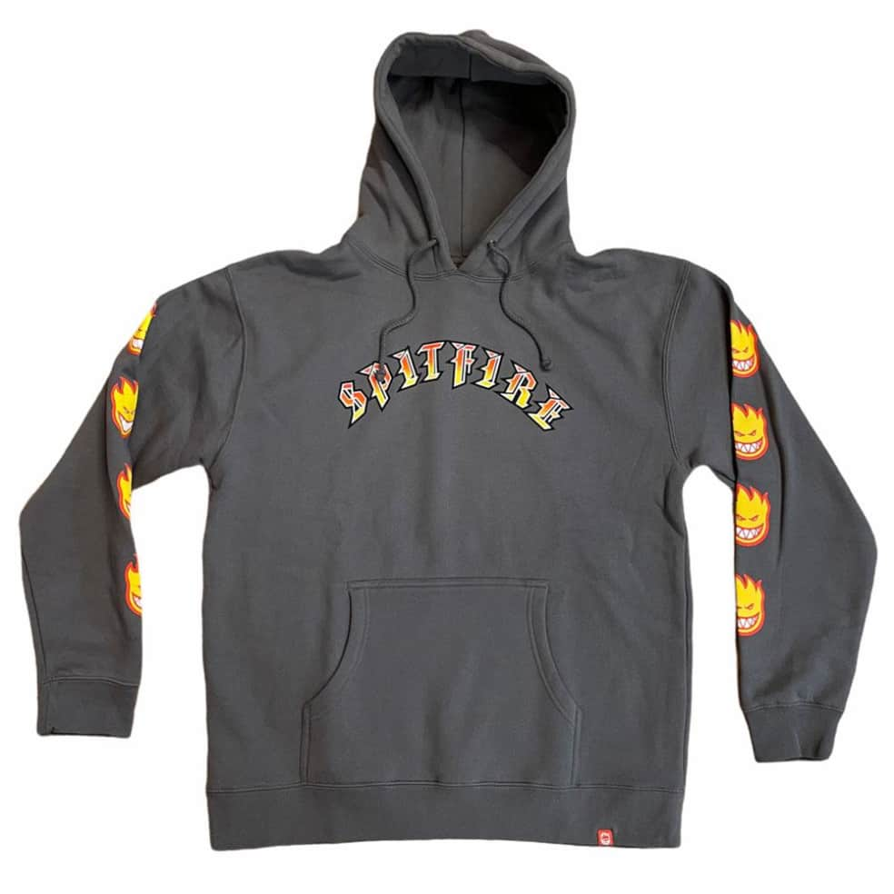 Spitfire Hoodie Old E Bighead Charcoal